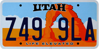 UT license plate Z499LA