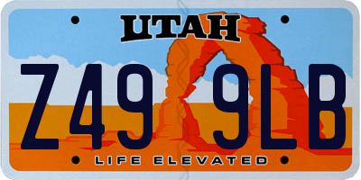UT license plate Z499LB