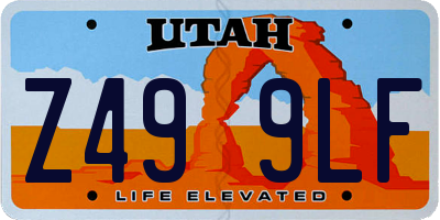 UT license plate Z499LF