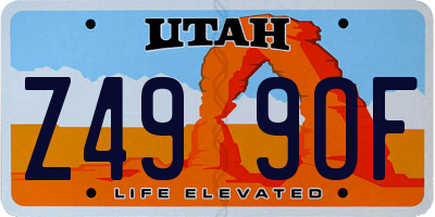 UT license plate Z499OF