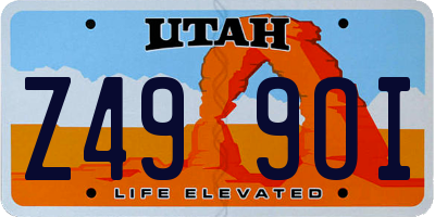 UT license plate Z499OI