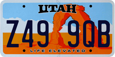 UT license plate Z499QB