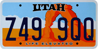 UT license plate Z499QQ