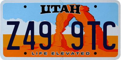 UT license plate Z499TC