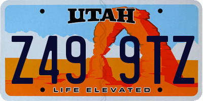 UT license plate Z499TZ