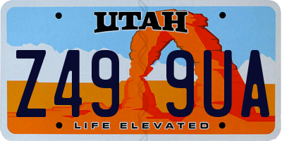 UT license plate Z499UA