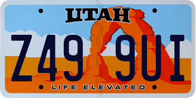 UT license plate Z499UI