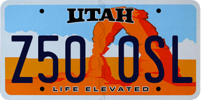 UT license plate Z500SL