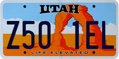 UT license plate Z501EL