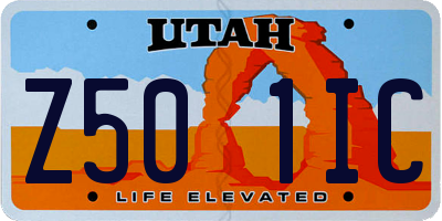 UT license plate Z501IC