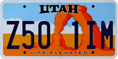 UT license plate Z501IM
