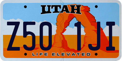 UT license plate Z501JI
