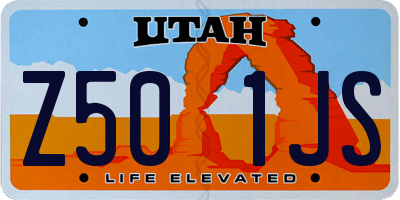 UT license plate Z501JS