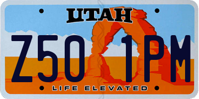 UT license plate Z501PM