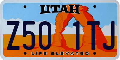 UT license plate Z501TJ