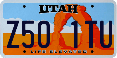 UT license plate Z501TU