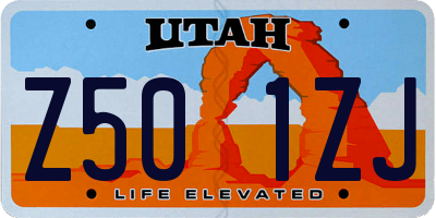 UT license plate Z501ZJ
