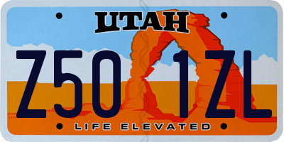 UT license plate Z501ZL
