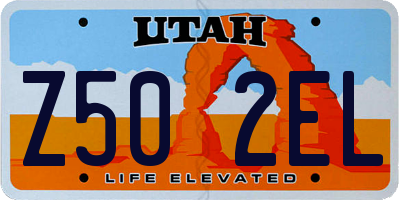 UT license plate Z502EL