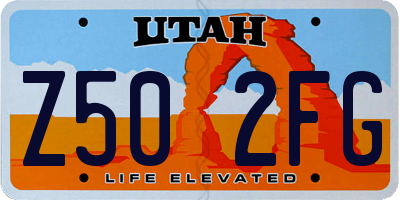 UT license plate Z502FG