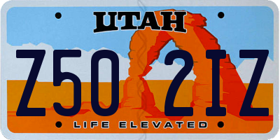 UT license plate Z502IZ