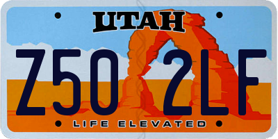UT license plate Z502LF