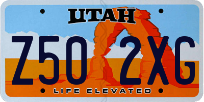UT license plate Z502XG