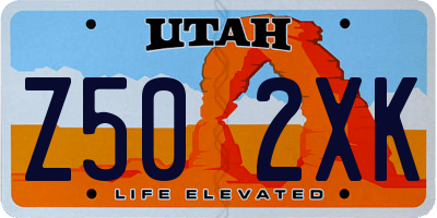 UT license plate Z502XK