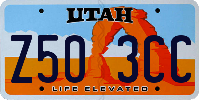 UT license plate Z503CC