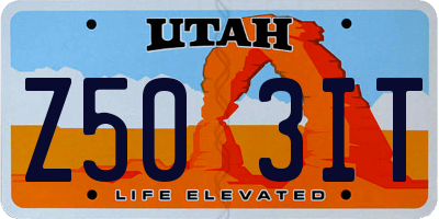 UT license plate Z503IT