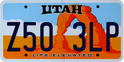 UT license plate Z503LP
