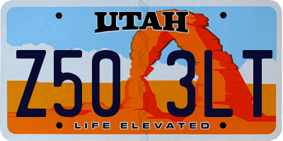 UT license plate Z503LT