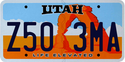 UT license plate Z503MA