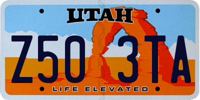 UT license plate Z503TA