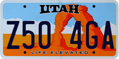 UT license plate Z504GA