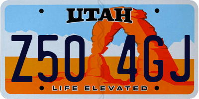 UT license plate Z504GJ