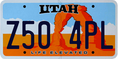 UT license plate Z504PL
