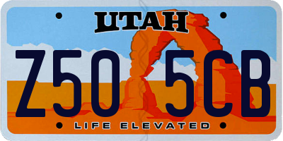 UT license plate Z505CB