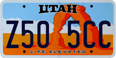 UT license plate Z505CC