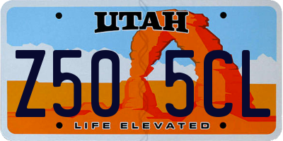 UT license plate Z505CL