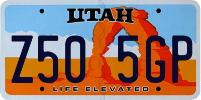 UT license plate Z505GP