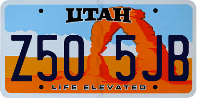 UT license plate Z505JB