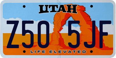 UT license plate Z505JF