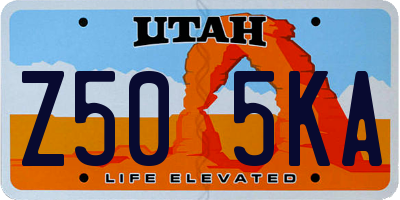 UT license plate Z505KA