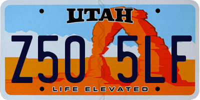 UT license plate Z505LF