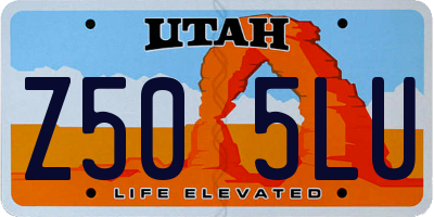 UT license plate Z505LU
