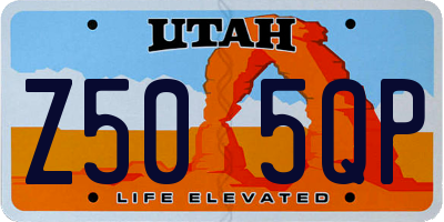 UT license plate Z505QP