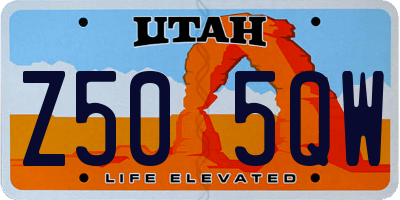 UT license plate Z505QW