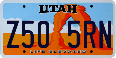 UT license plate Z505RN