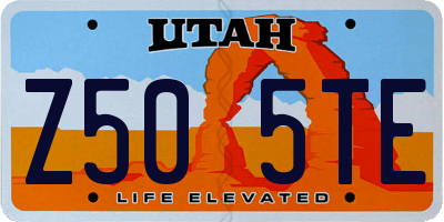 UT license plate Z505TE